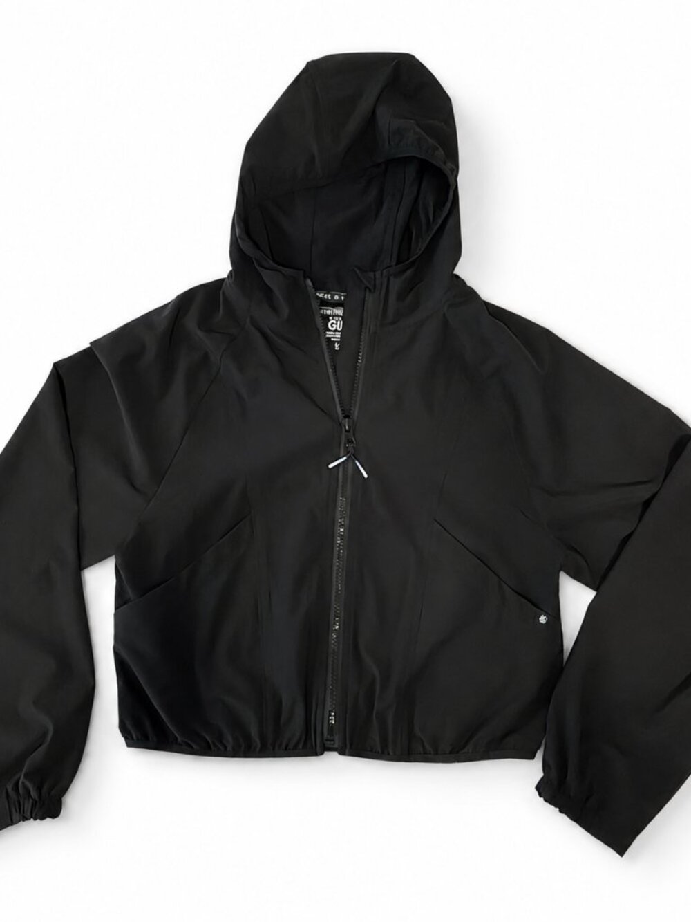 Athleta Girl Strength Dream Black Cropped Hooded Jacket L/12